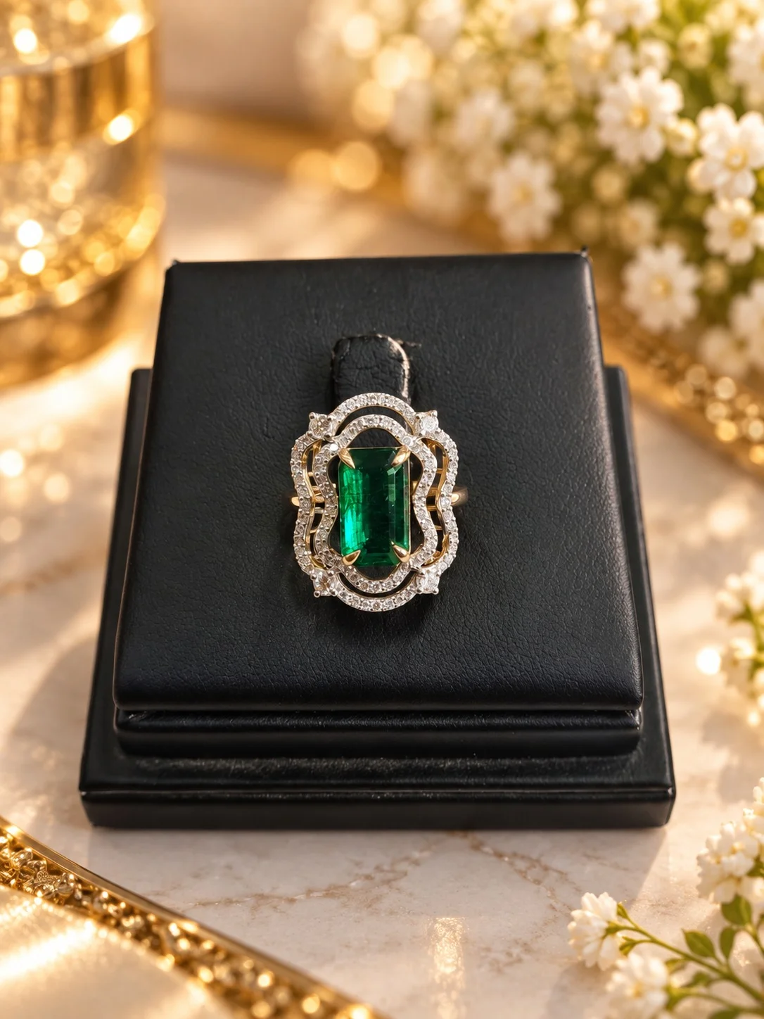 Emerald Cut Cocktail Ring