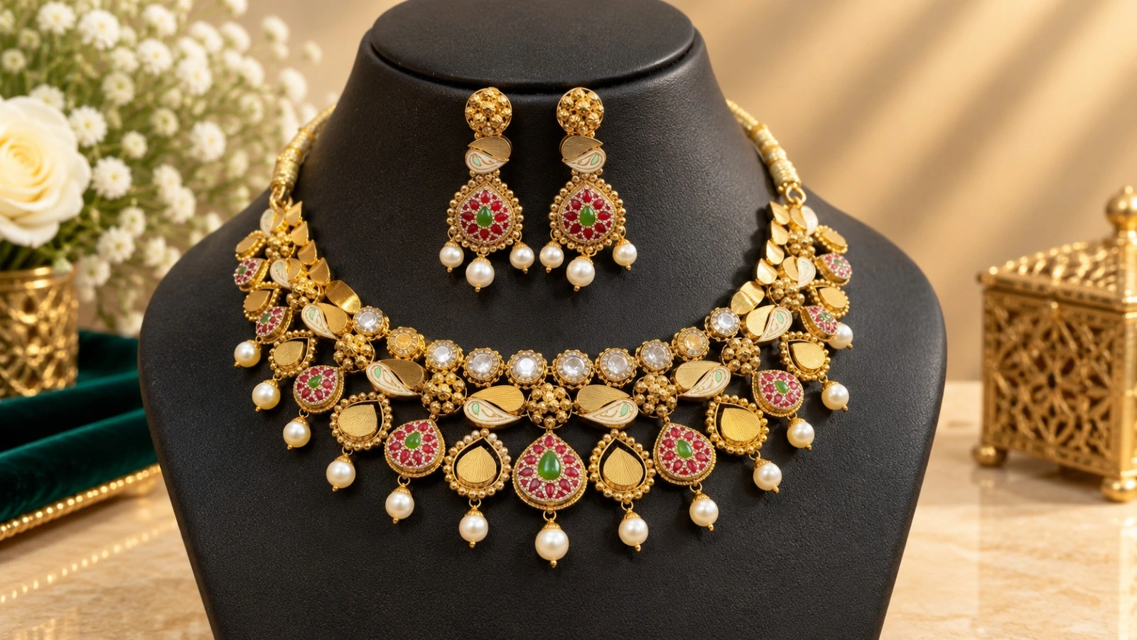 22K Bridal Gold Haram & Kadas